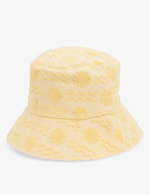 LACK OF COLOR: Wave sun-embroidered cotton bucket hat