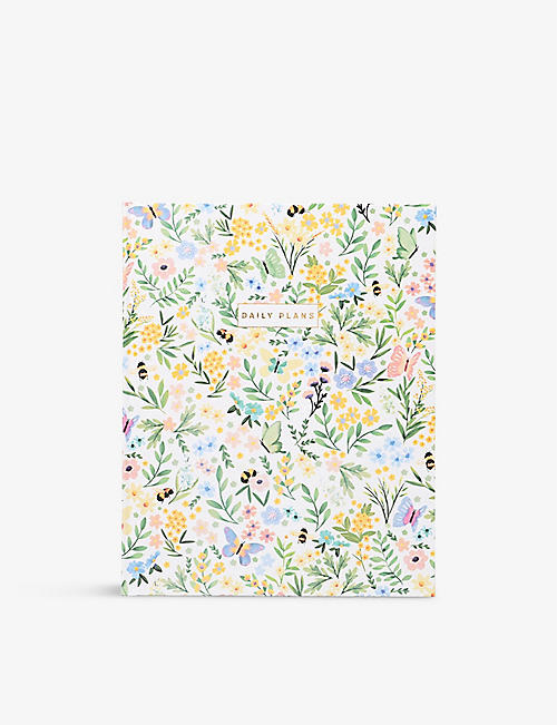 PAPERCHASE: Butterfly garden-print planner paper notebook 25.5cm x 20.5cm