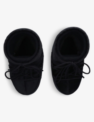 Moon Boot Mars Lace-up Velvet Ankle Boots In Black