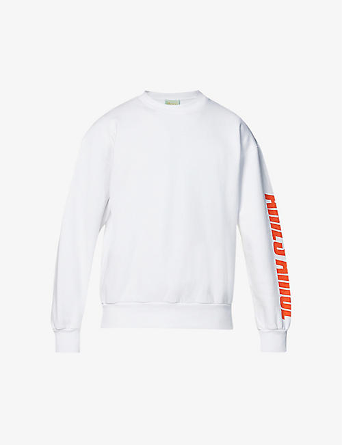 ARIES: Press Gothic brand-print cotton-jersey sweatshirt