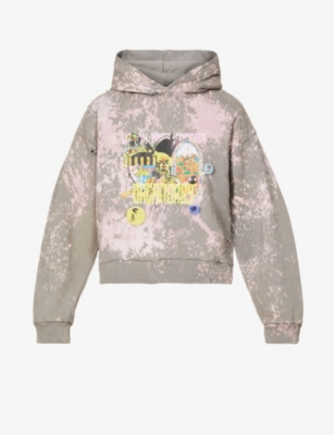 Cartoon Bleach distressed cotton-jersey hoody