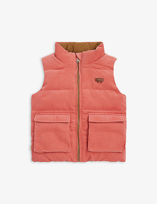 TOASTIE: Ecoreversible padded quilted shell gilet 1-10 years