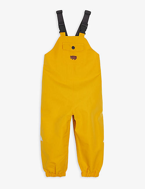 TOASTIE: Logo-patch recycled-polyester dungarees 12 months - 6 years