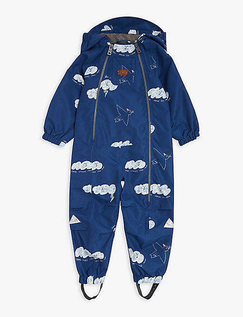 TOASTIE: Logo-patch recycled-polyester hooded puddle suit 12 months-4 years