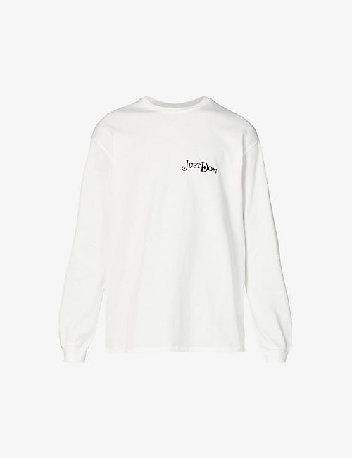 JUST DON: Authorized relaxed-fit cotton-jersey top