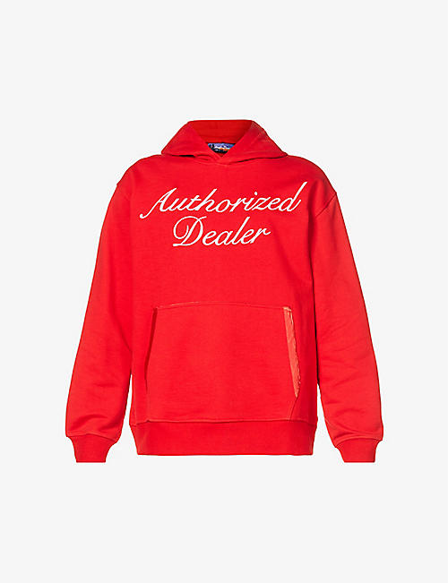 JUST DON: Authorized relaxed-fit cotton-jersey hoody