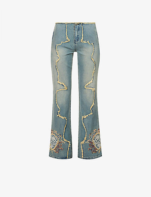 JADED LONDON: Extreme relaxed-fit wide-leg denim jeans