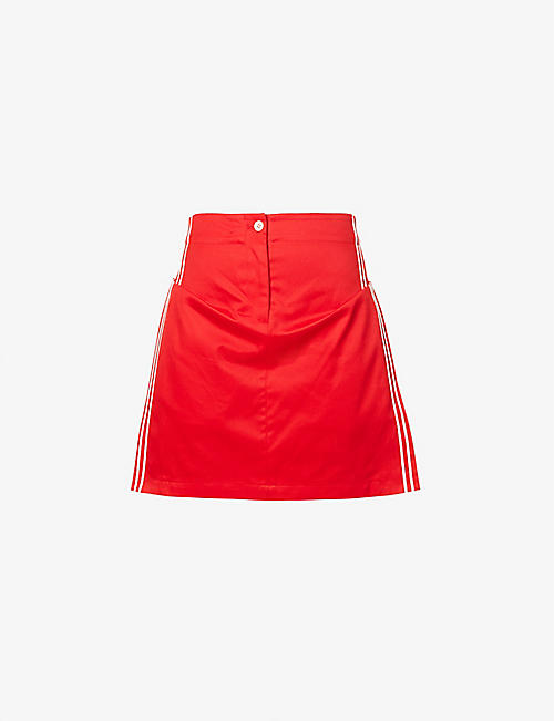 COMMISSION: Team high-waist cotton-twill mini skirt