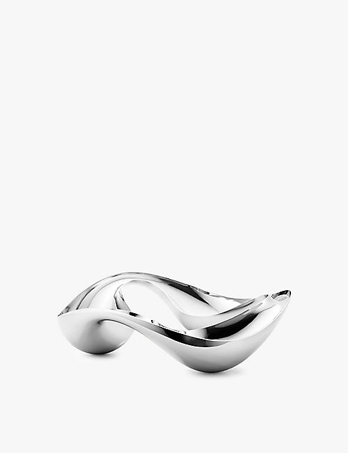 GEORG JENSEN: Cobra polished stainless-steel snack bowl 27cm