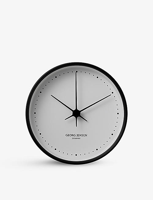 GEORG JENSEN: Koppel round stainless-steel clock 22cm