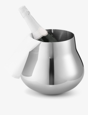 GEORG JENSEN: Sky polished stainless-steel wine cooler 7.5l