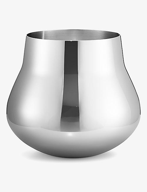 GEORG JENSEN: Sky polished stainless-steel wine cooler 7.5l