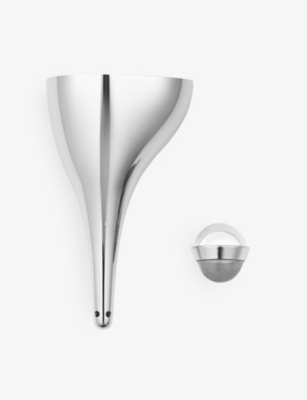 Shop Georg Jensen Sky Stainless-steel Decanter Funnel 14cm