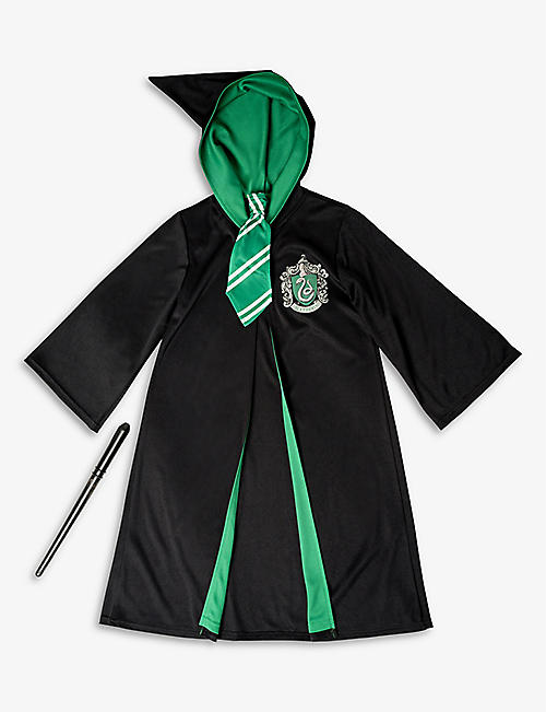 DRESS UP: Slytherin house-embroidered woven Hogwarts costume 4-8 years