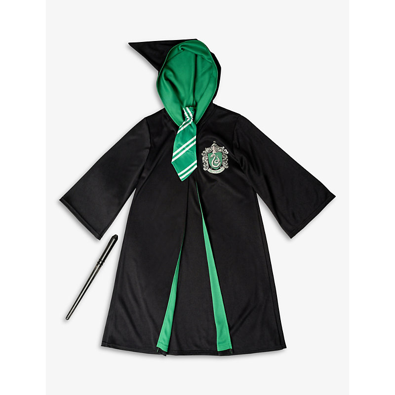 Dress Up Black Kids Slytherin House-embroidered Woven Hogwarts Costume 4-8 Years