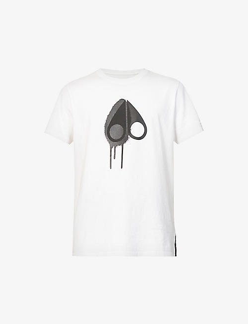 MOOSE KNUCKLES：Augustine 休闲版型有机棉平纹针织 T 恤