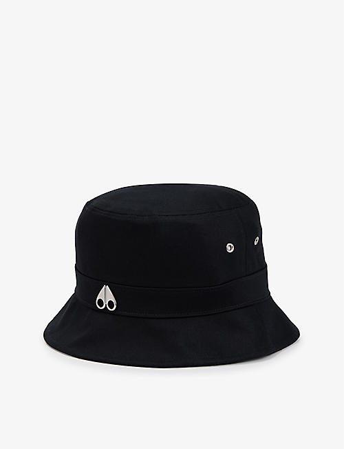MOOSE KNUCKLES: Sugar Beach logo-plaque cotton-twill bucket hat
