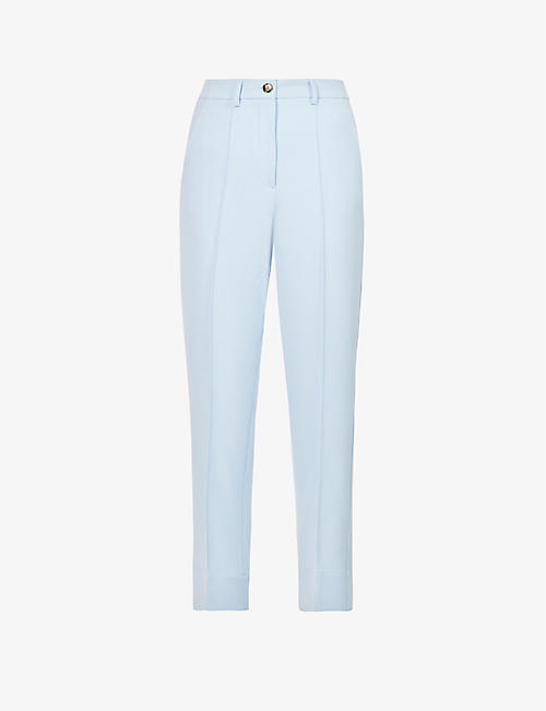 ME AND EM: Tailored tapered mid-rise stretch-woven trousers