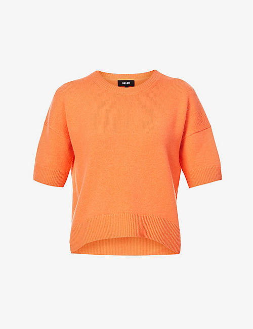 ME AND EM: Lofty knitted cashmere T-shirt