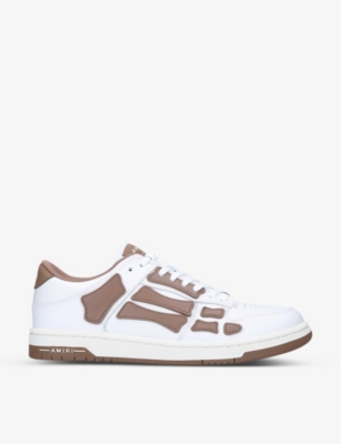 AMIRI SKEL PANELLED LEATHER LOW-TOP TRAINERS