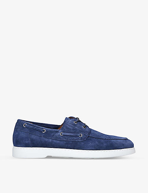 DOUCALS: Barca suede boat shoes