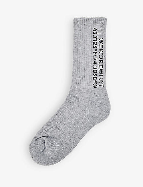 WEWOREWHAT: Logo-pattern cotton-knit socks