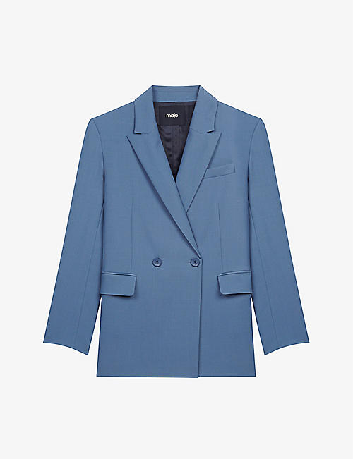 MAJE: Vayra double-breasted stretch-woven blazer