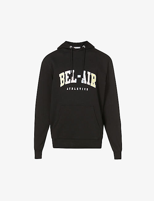 BEL-AIR ATHLETICS：College 品牌印花平纹针织棉帽衫