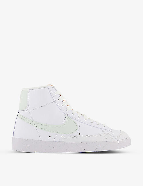 NIKE: Blazer Mid 77 leather high-top trainers