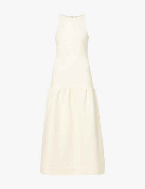 SIR: Lucette cotton and linen-blend dress