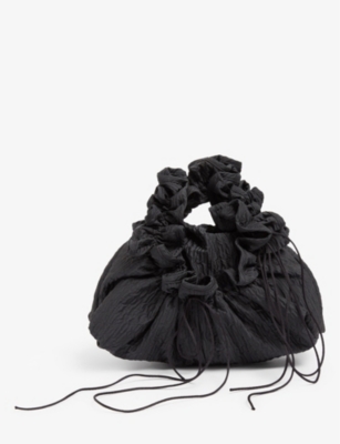 Cecilie Bahnsen Fryd Ruffled Crepe Shoulder Bag In Black | ModeSens