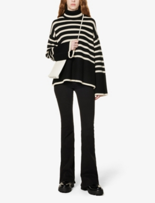Le High Flare flared high-rise stretch-denim jeans