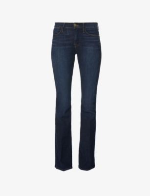 FRAME: Le High Flare high-rise stretch-denim jeans