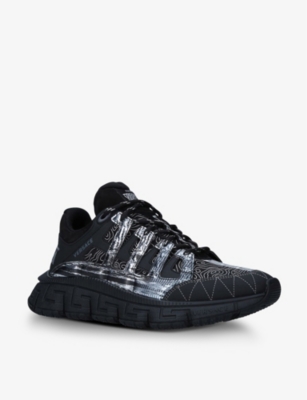 VERSACE Trigreca logo mesh low-top trainers