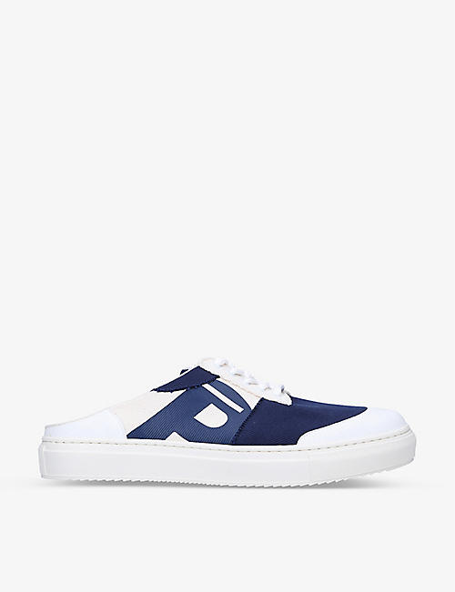 PHILEO: 016 Tennis brand-print canvas low-top trainers