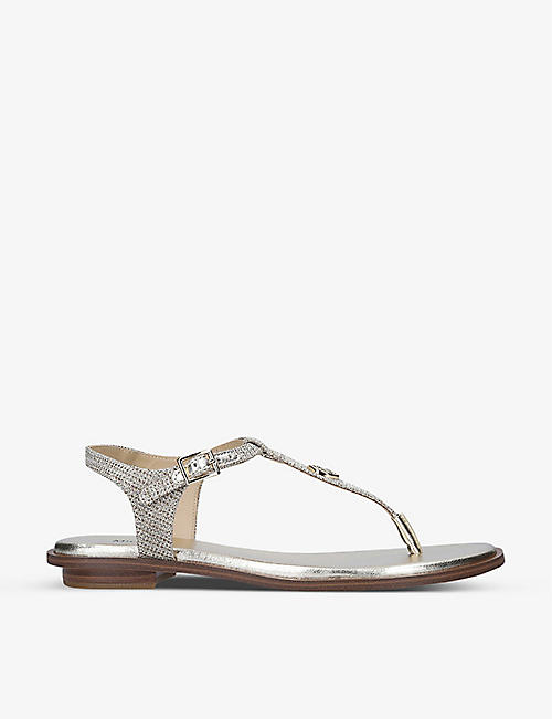 MICHAEL MICHAEL KORS: Mallory open-toe leather sandals