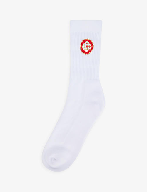 CASABLANCA: Logo-embroidered stretch-cotton blend socks