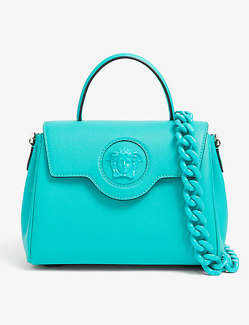 VERSACE: La Medusa leather top-handle bag