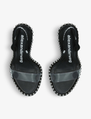 ALEXANDER WANG Nova studded PVC logo sandals