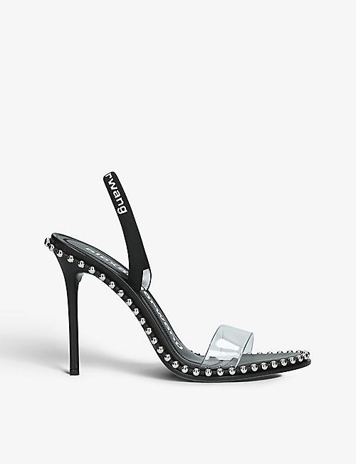 ALEXANDER WANG: Nova studded PVC logo sandals