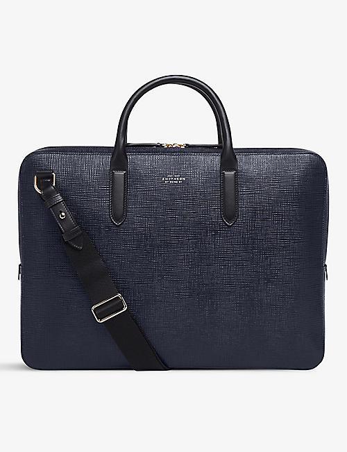 SMYTHSON: Panama large leather briefcase