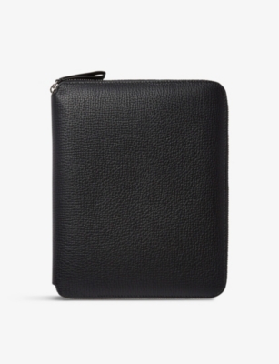 SMYTHSON: Ludlow branded leather A5 writing folder 19cm x 24cm