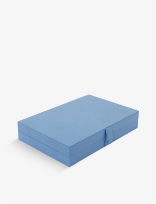 SMYTHSON: Panama medium leather backgammon case 34cm x 6.5 cm