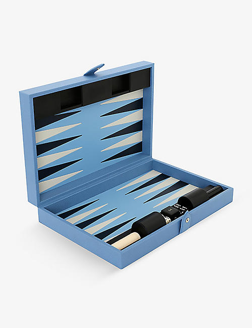 SMYTHSON: Panama medium leather backgammon case 34cm x 6.5 cm