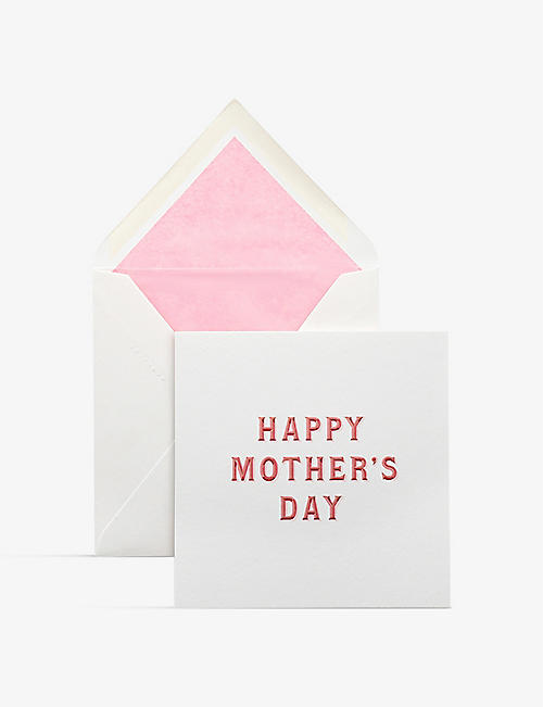 SMYTHSON: Letter-engraved Mother's Day card 15cm x 15cm
