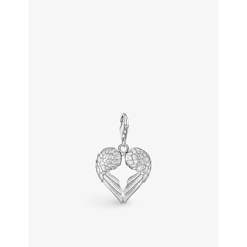 Thomas Sabo Winged Heart Sterling-silver Charm Pendant In Plain