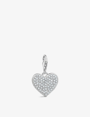 THOMAS SABO: Heart sterling-silver and cubic zirconia pendant charm