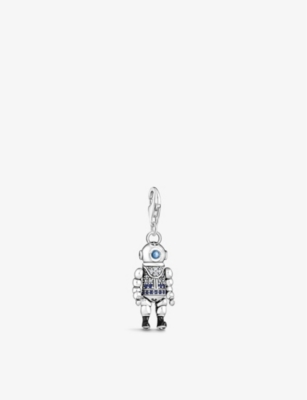 Thomas Sabo Diver Sterling-silver And Cubic Zirconia Pendant Charm In Multicoloured