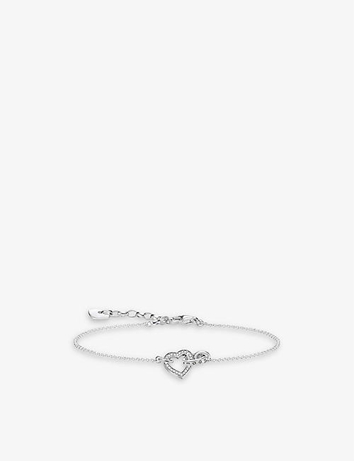 THOMAS SABO: Heart Together small sterling-silver and cubic zirconia bracelet