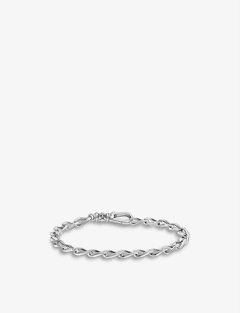 Thomas Sabo Twisted Sterling-silver Bracelet In Silver-coloured